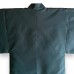 KIMONO & HAORI BLEU-VERT EN SOIE STRUCTURÉE 009-231 (M)